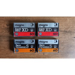 Magna Ferro Dynamic & Super Ferro 60 min Audio Cassette Tapes 4 Pack