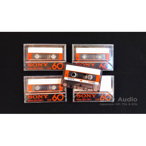 Sony CHF 60 Normal Position Cassette Tapes 4 Pieces Package