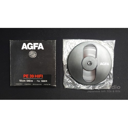 Agfa PE39 HiFi 18 cm 540 m Double-Play Recording Tape on Plastic Reel Agfa PE39 HiFi 18 cm 540 m Double-Play Recording Tape on Plastic Reel