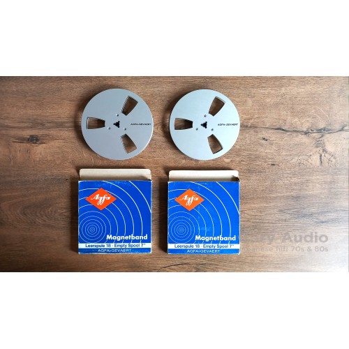 Agfa-Gevaert Magnetband Leerspule 18 cm Alu Reels in Pairs